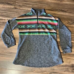 Western half zip pullover Size Large